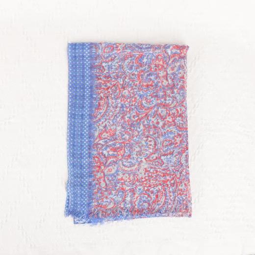 经典波斯纹样纯羊毛印花披肩 商品图1