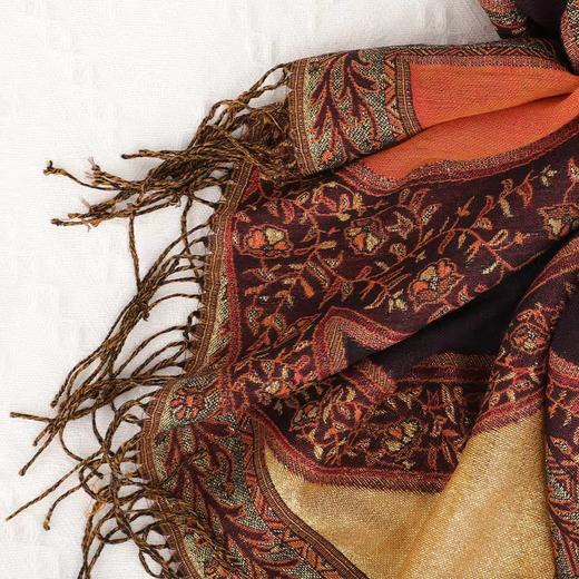 经典波斯图提花羊毛披肩 商品图4