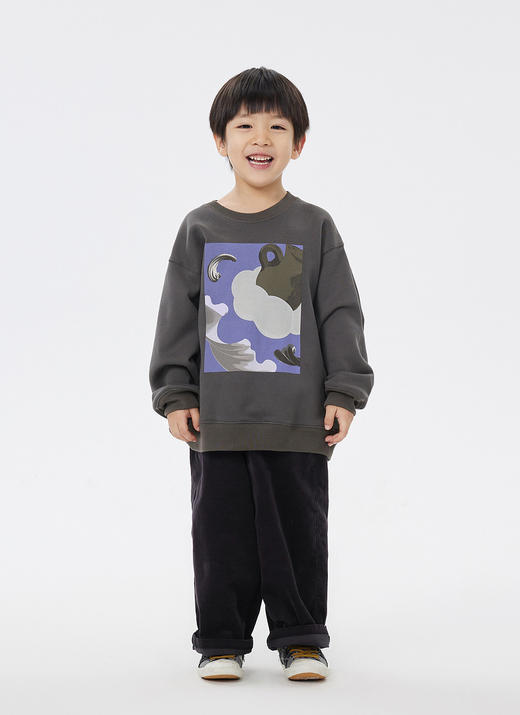 JNBY   23年春款  原创设计图案套头卫衣  1N2414370 商品图8