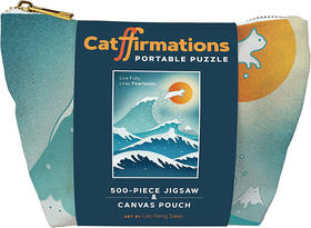 猫的肯定 500片拼图 英文原版 Catffirmations Portable Puzzle: 500-Piece Jigsaw & Canvas Pouch