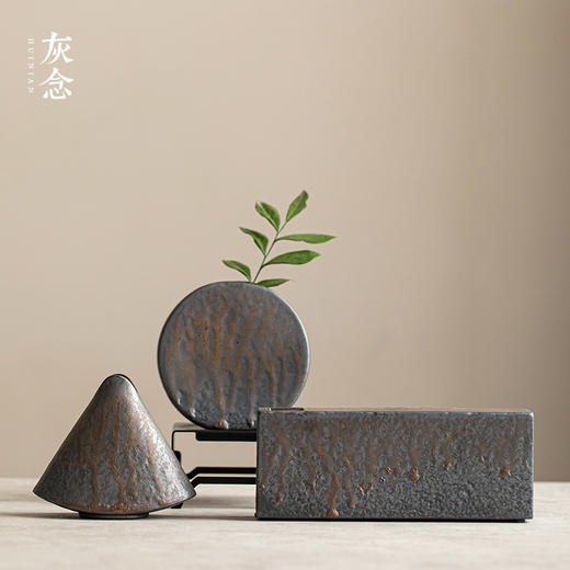 灰念 破晓花器 迷你小花瓶禅意花插摆件创意插花摆设客厅茶几装饰 商品图2
