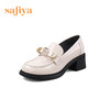Safiya/索菲娅 甜酷少女蝴蝶结2023年春季新款中跟漆皮厚底乐福鞋 SF31112134 商品缩略图12