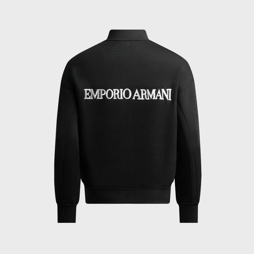 EMPORIO ARMANI 阿玛尼 男士徽标印花拉链长袖卫衣 黑色 6L1MM3 1JUWZ 0999 商品图2