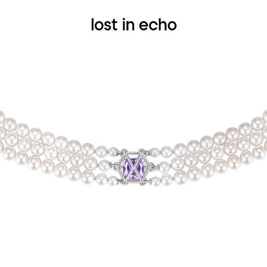 [捡漏价]lost in echo设计师款宝石猎人三层珍珠彩色锆石盒子chocker项链 商品图4