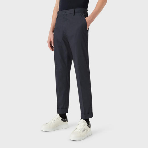 EMPORIO ARMANI 阿玛尼 男士羊毛金属徽标休闲牛仔裤 蓝色 8N1PN6 1NK0Z 0920 商品图1