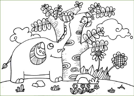 《善良的小象》线描【自动发货：下单后，点击手机短信中收到的链接，即可获取文件下载的链接；如有任何问题，可添加客服微信hm33268获得帮助】 商品图0