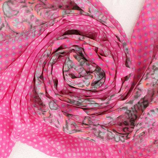 经典波斯纹样纯羊毛印花披肩 商品图7