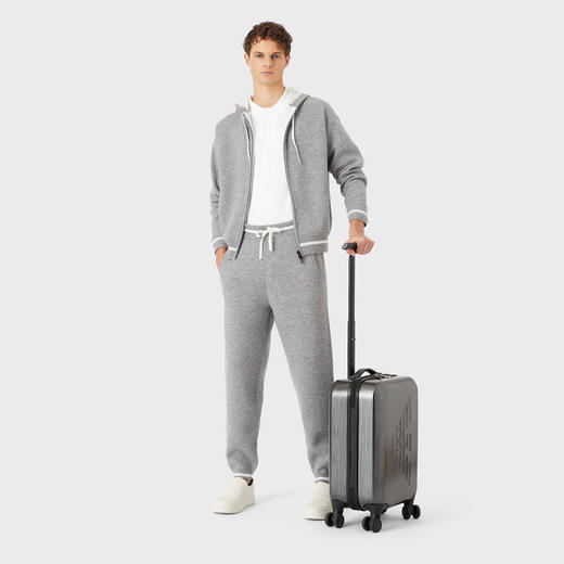 EMPORIO ARMANI 阿玛尼 男士棉质鹰徽标印花长袖 POLO衫 白色 6L1FD0 1JPRZ 0100 商品图3