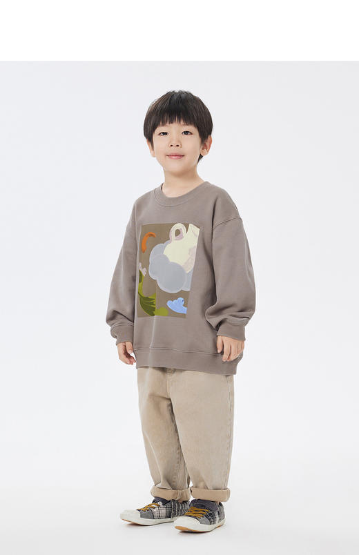 JNBY   23年春款  原创设计图案套头卫衣  1N2414370 商品图4