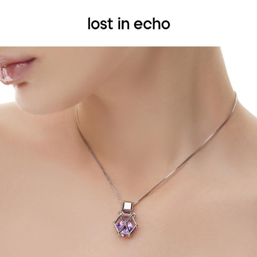 [捡漏价]lost in echo设计师款彩色锆石盒子坠饰简约设计可调节项链锁骨链 商品图4