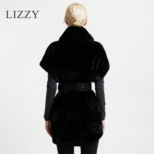 LIZZY 冬季新款丹麦进口母貂水貂绒裘皮大衣外套5158 商品图3