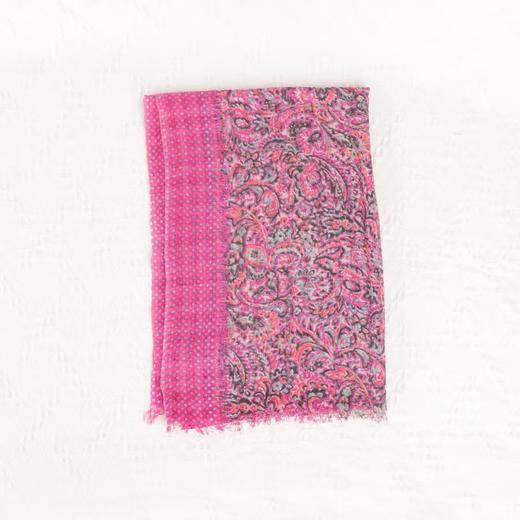 经典波斯纹样纯羊毛印花披肩 商品图4