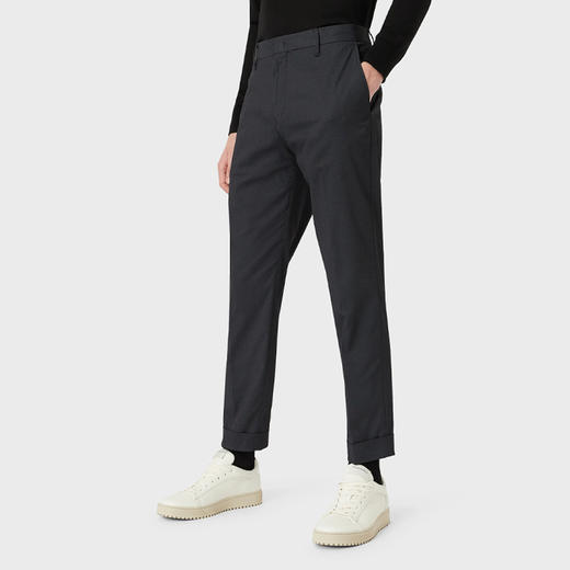 【一】EMPORIO ARMANI 阿玛尼 男士羊毛金属徽标休闲牛仔裤 黑色 8N1PN6 1NK0Z 0999 商品图1