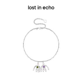 [捡漏价]lost in echo设计师品牌宝石猎人双人金属珠节珍珠拼接项链锁骨链