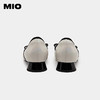 MIO米奥英伦风方头粗跟小单鞋蝴蝶结钻饰牛皮革浅口单鞋芭蕾舞鞋M231413921 商品缩略图3