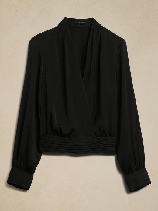 ￥299到手！BR香蕉共和国 新款设计款气质V领上衣 正红色绝绝子 商品图4