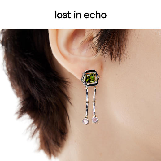 lost in echo设计师品牌宝石猎人长脚小人造型珍珠拼接耳环 商品图3