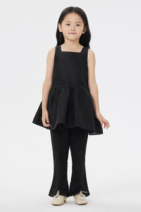 JNBY  23年春款  轻薄棉质弹力喇叭长裤  1N2E11110