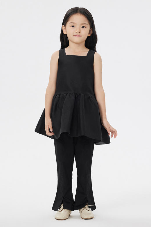 JNBY  23年春款  轻薄棉质弹力喇叭长裤  1N2E11110 商品图0