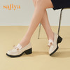 Safiya/索菲娅 甜酷少女蝴蝶结2023年春季新款中跟漆皮厚底乐福鞋 SF31112134 商品缩略图6