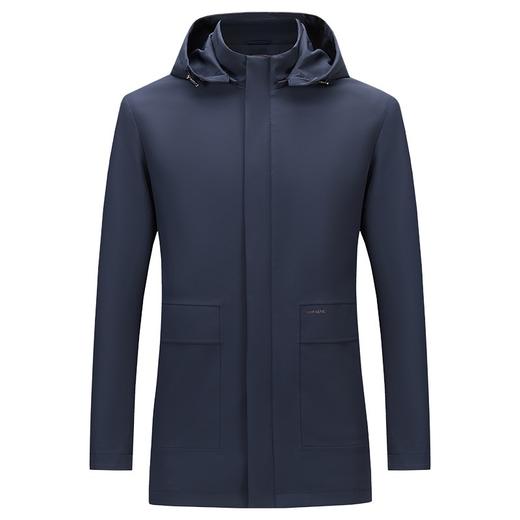 MD名盾商务男装秋冬新品中长款可卸帽夹克抗皱爸爸装外套男 商品图4