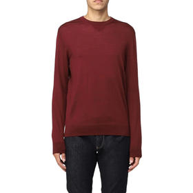EMPORIO ARMANI 阿玛尼 男士羊毛圆领长袖针织衫 紫红色 8N1MUV 1MJWZ 0397