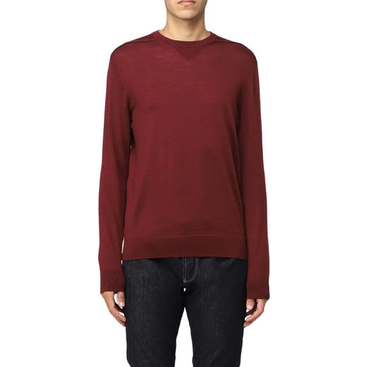 EMPORIO ARMANI 阿玛尼 男士羊毛圆领长袖针织衫 紫红色 8N1MUV 1MJWZ 0397 商品图0