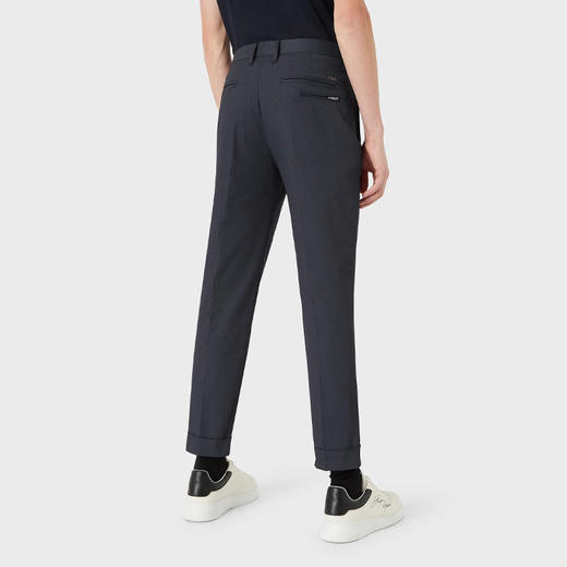 EMPORIO ARMANI 阿玛尼 男士羊毛金属徽标休闲牛仔裤 蓝色 8N1PN6 1NK0Z 0920 商品图2