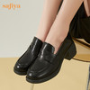 Safiya/索菲娅 复古粗高跟2023年春季新款一脚蹬百搭英伦JK小皮鞋 SF31112413 商品缩略图6