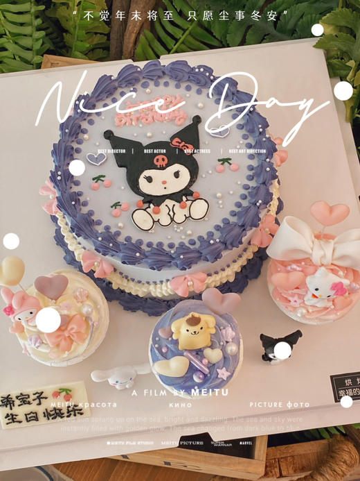 手绘库洛米蛋糕，请提前48小时预定，因无添加色粉调制，颜色或有少量偏差 商品图2