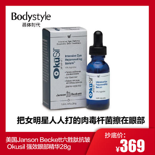 【1.17-1.25】美国Janson Beckett 六胜肽抗皱 Okusil 强效眼部精华28g 商品图0