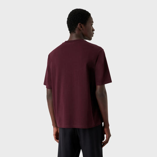 EMPORIO ARMANI 阿玛尼 男士棉质徽标贴花圆领短袖T恤 紫红色 6L1T6R 1JA5Z 0370 商品图2
