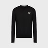 EMPORIO ARMANI 阿玛尼 男士刺绣徽标羊毛圆领长袖针织衫 黑色 6L1MXG 1MJVZ 0999 商品缩略图0