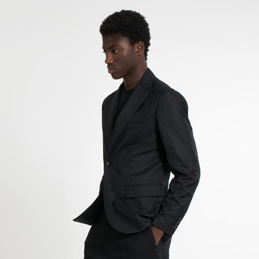 EMPORIO ARMANI 阿玛尼 男士中长款休闲舒适羊毛西装 黑色 6L1G91 1NT3Z 0999 商品图1