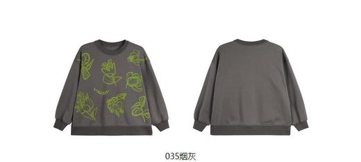 JNBY  23年春款  全棉印花圆领套头卫衣   1N2414700 商品图12