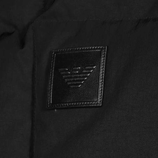 EMPORIO ARMANI 阿玛尼 男士鹰徽标贴花绗缝拉链羽绒服 黑色 6L1BS4 1NNLZ 0999 商品图2