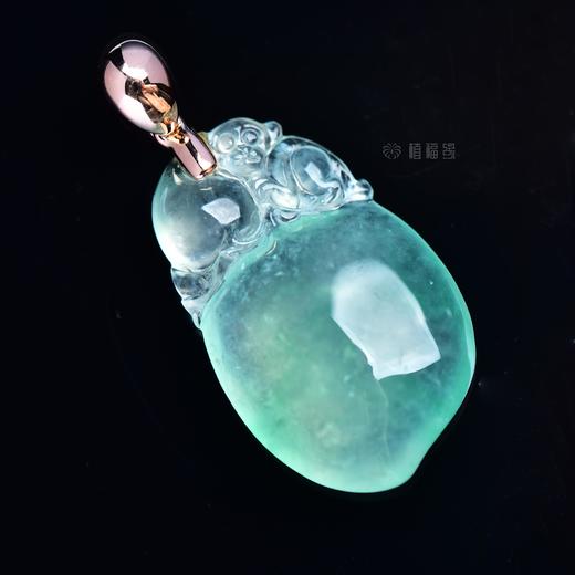 【灵猴献寿】清透飘绿翡翠坠   GZ12212008 商品图4