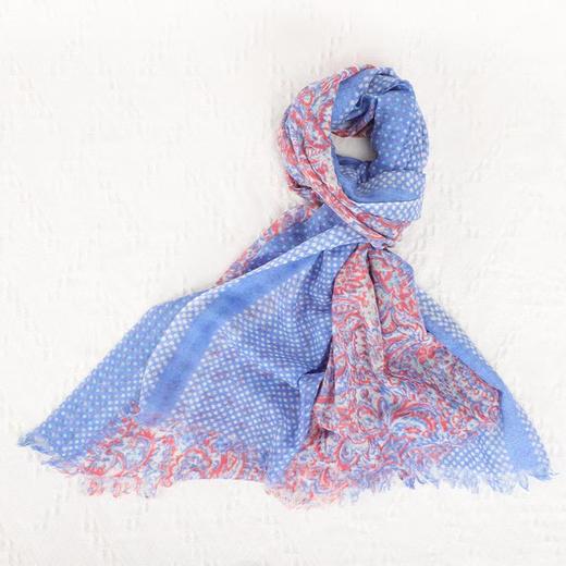 经典波斯纹样纯羊毛印花披肩 商品图3