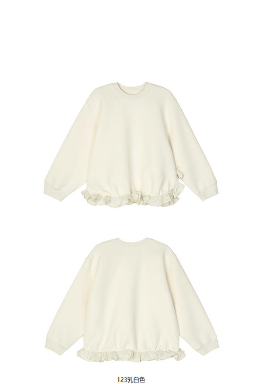 JNBY  23年春款  手感细腻花边套头卫衣  1N2413660 商品图9