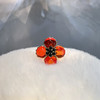订购5个月到｜Gripoix Paris-Poppy Flower-虞美人 琉璃 戒指（大号）［法国设计师］ 商品缩略图1