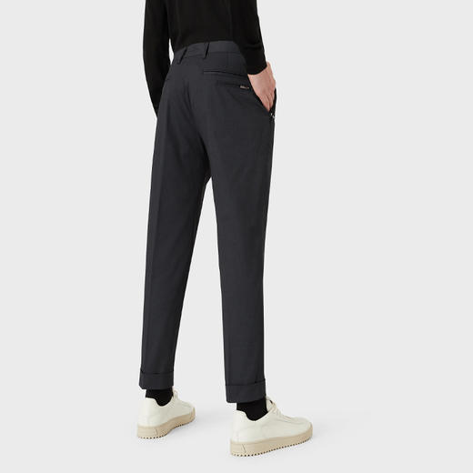 【一】EMPORIO ARMANI 阿玛尼 男士羊毛金属徽标休闲牛仔裤 黑色 8N1PN6 1NK0Z 0999 商品图2