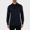 EMPORIO ARMANI 阿玛尼 男士棉质徽标印花修身长袖衬衫 深蓝色 6L1C86 1N8JZ F918 商品缩略图0