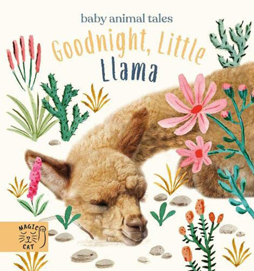 晚安小羊驼 儿童小动物绘本故事纸板书 英文原版 Goodnight  Little Llama Magic Cat绘本 商品图0