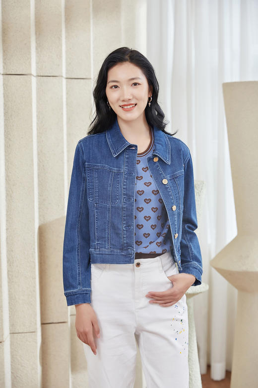 奇威 爱心提花针织T恤0DB05008金猪甄选 商品图9