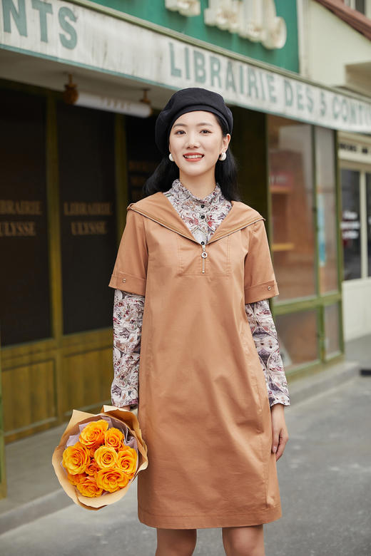 奇威 连帽休闲连衣裙0DB03008 商品图2