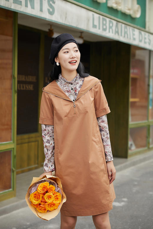 奇威 连帽休闲连衣裙0DB03008 商品图8