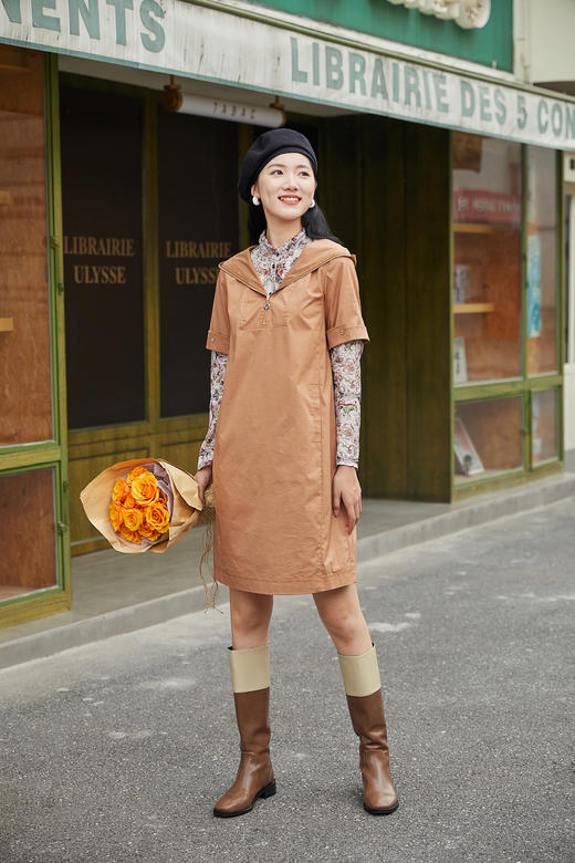 奇威 连帽休闲连衣裙0DB03008 商品图6