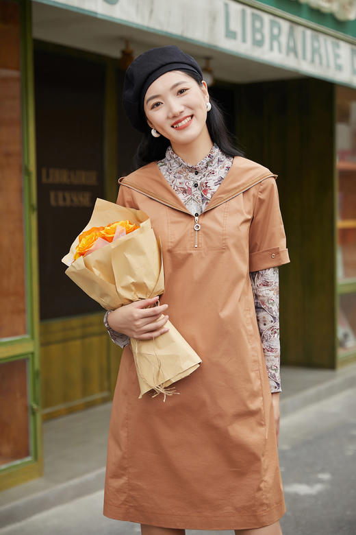 奇威 连帽休闲连衣裙0DB03008 商品图3