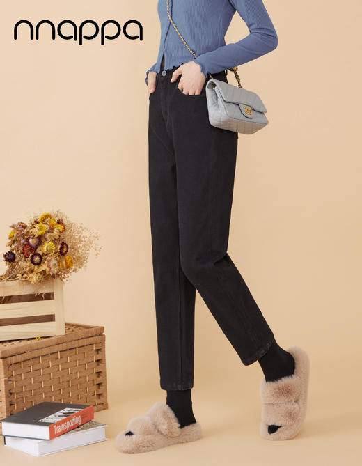 小哈休闲磨绒牛仔裤1258 商品图2