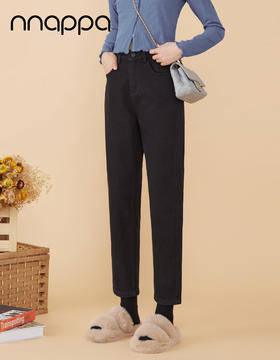 小哈休闲磨绒牛仔裤1258